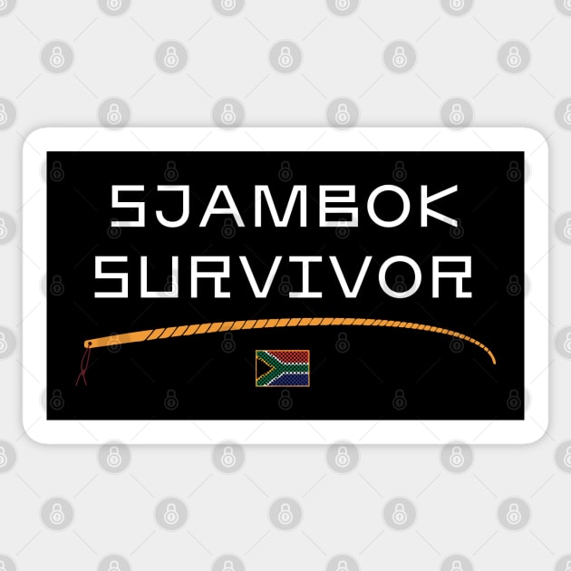 Sjambok Survivor Leather Whip South Africa Childhood Funny Sticker by BraaiNinja